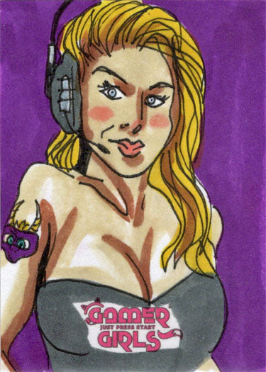 2023 5finity Gamer Girls Sketch Card Jaime Lopez V2