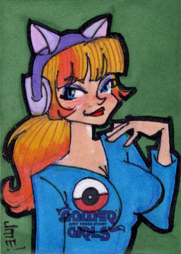 2023 5finity Gamer Girls Sketch Card Jme Foronda