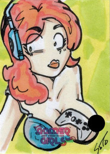 2023 5finity Gamer Girls Sketch Card Omar Soto V2