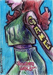 2023 5finity Gamer Girls Sketch Card Serafim Marques V1