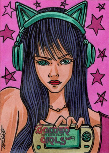 2023 5finity Gamer Girls Sketch Card Ulisses Gabriel V1