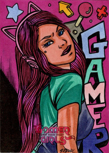 2023 5finity Gamer Girls Sketch Card Ulisses Gabriel V3