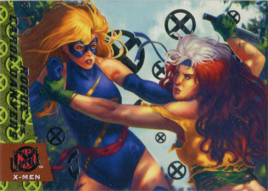 X-Men 2018 Fleer Ultra Greatest Battles Silver card GB7 Rogue vs. Carol Danvers