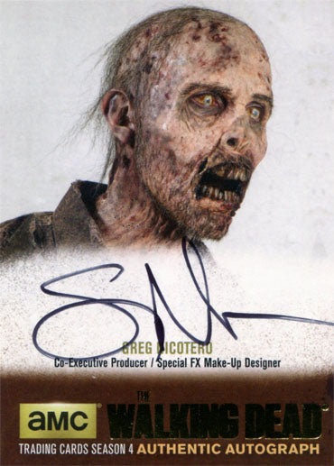 Walking Dead Season 4 Part 1 Autograph Card GN3 Greg Nicotero Gold Parallel