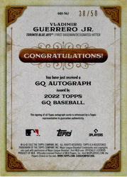 Topps Gypsy Queen Baseball 2022 B/W Auto Card GQA-TS Vladimir Guerrero Jr. 38/50