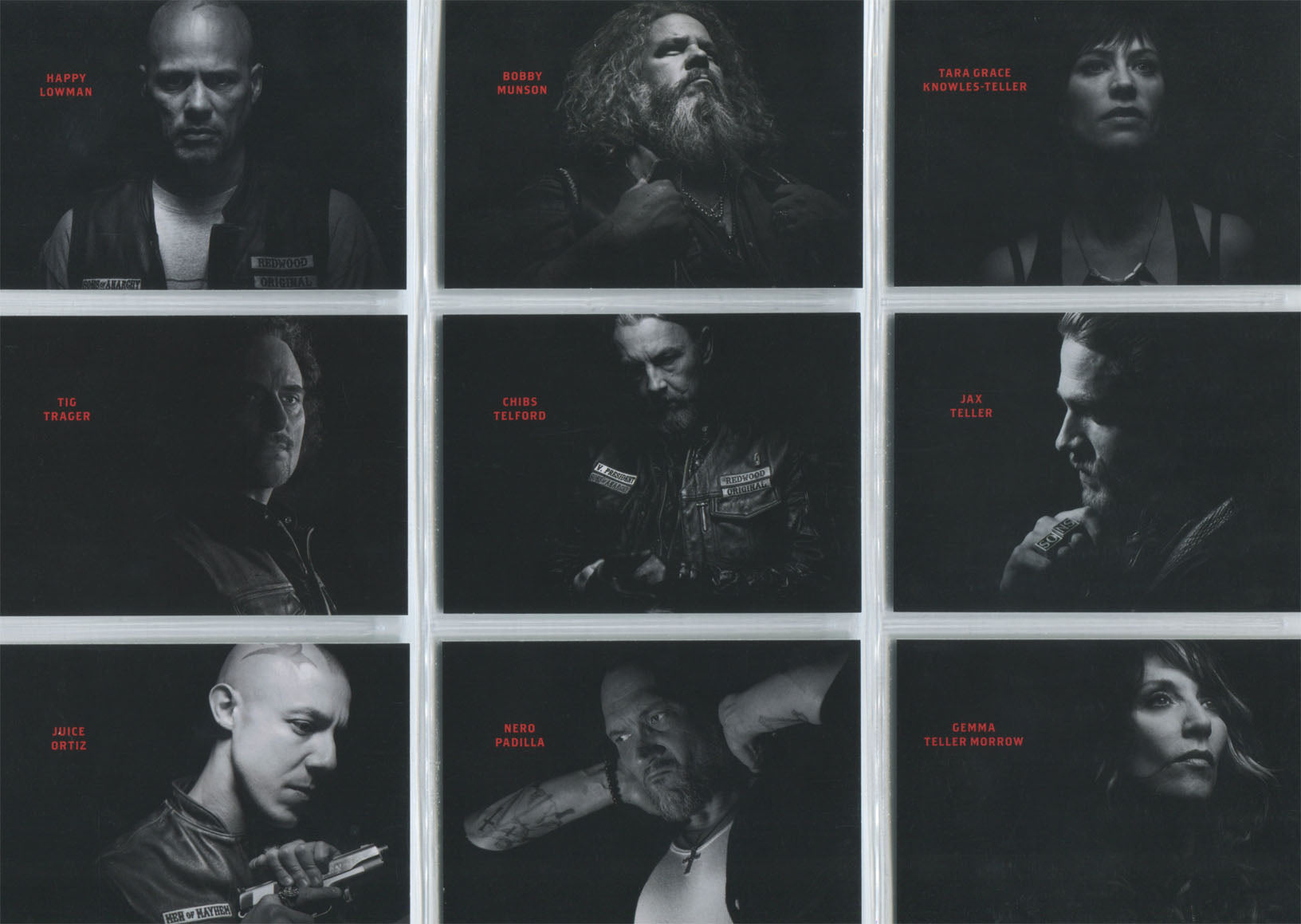Sons of Anarchy Seasons 6 & 7 Gallery Complete 9 Chase Card Set