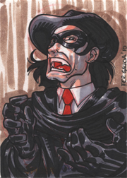 Moonstone Domino Lady & The Spider Sketch Card by Fer Galicia v2
