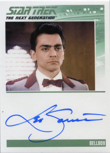 Star Trek TNG Portfolio Prints S1 Autograph Card Leo Garcia as Bellboy