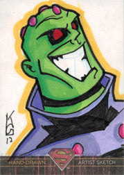 Superman The Legend Sketch Card by Kevin Gentilcore of Brainiac