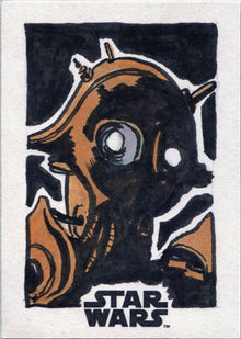Star Wars Journey to Last Jedi Sketch Card Bruce Gerlach