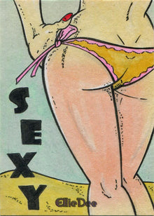 Cherry and Friends Ellie Dee Sketch Card by Rusty Gilligan