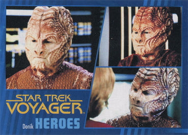 Star Trek Voyager Heroes & Villains Gold Parallel Base 31 Chase Card 056/100