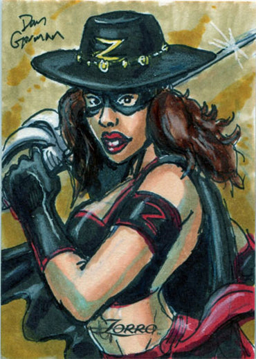 Women of Zorro 5finity 2013 Sketch Card by Dan Gorman