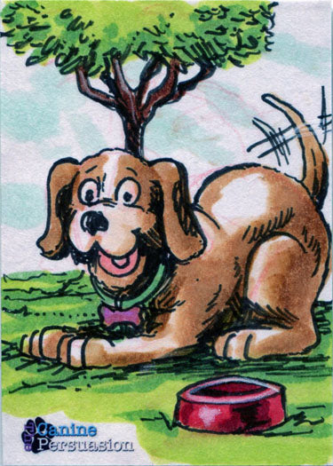 Canine Persuasion Sketch Card by Dan Gorman