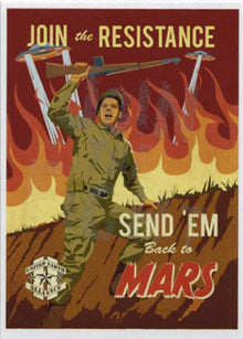 Mars Attacks Invasion Join the Fight Graffiti Parallel Chase Card