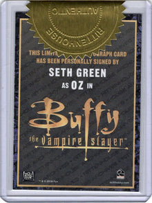 Buffy Ultimate Collectors Series 3 Bordered Autograph Card Seth Green