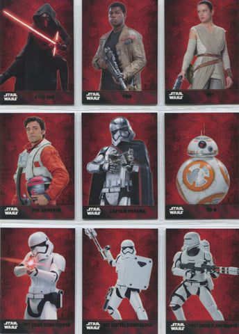 Star Wars the Force Awakens Series 1 Complete 100 Card Green Foil Parallel Set