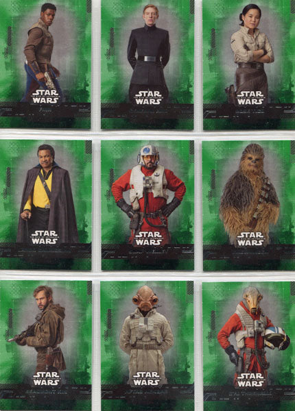 Star Wars Rise Skywalker Base Complete 99 Card Green Parallel Chase Set