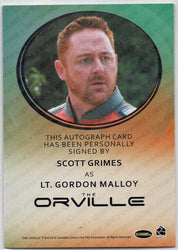 Orville Archives Autograph Card Scott Grimes as Lt. Gordon Malloy (Bordered)