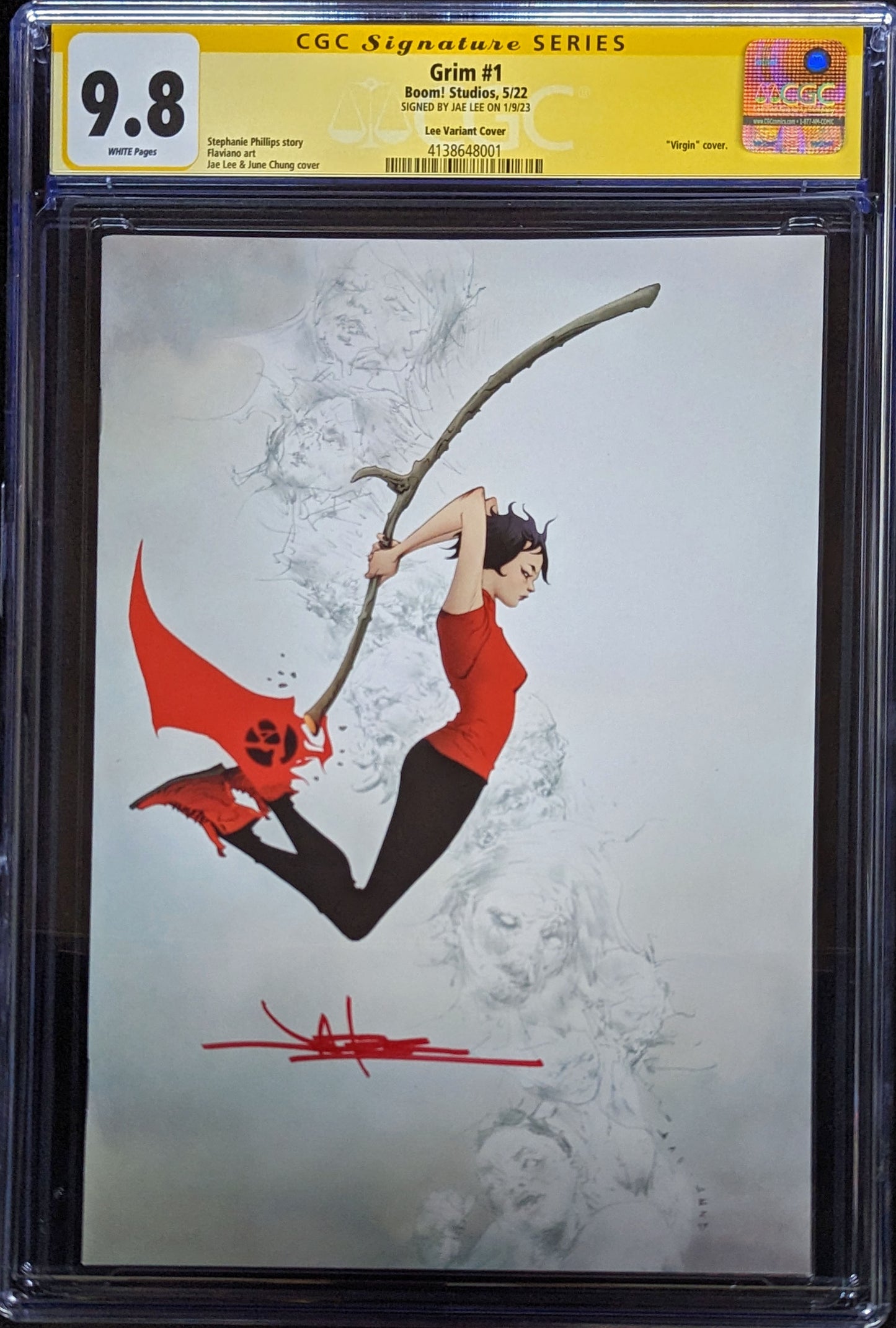 Grim #1 Graded CGC 9.8 FOC Reveal Variant Signed by Jae Lee
