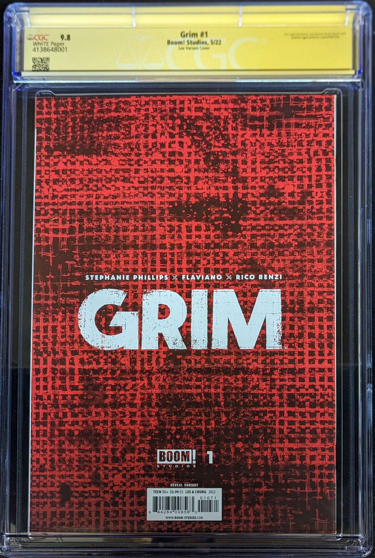 Grim #1 Graded CGC 9.8 FOC Reveal Variant Signed by Jae Lee
