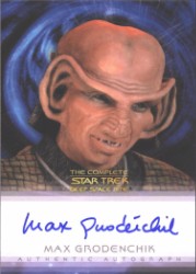 Quotable Star Trek Deep Space Nine Max Grodenchik Autograph Card