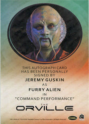 Orville Season 1 Autograph Card Jeremy Guskin as Furry Alien