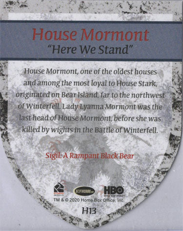 Game of Thrones Complete Series Case Topper Card H13 House Mormont