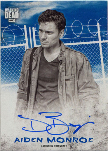 Walking Dead Hunters Hunted Autograph Card Blue HA-DB Daniel Bonjour as Aiden
