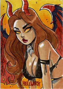 Lady Death Hellwitch 5finity 2021 Sketch Card Danielle Gransaull