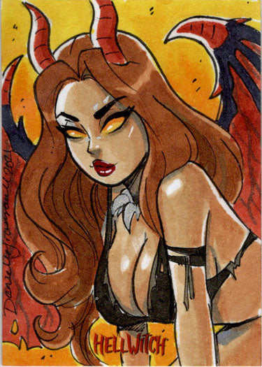 Lady Death Hellwitch 5finity 2021 Sketch Card Danielle Gransaull