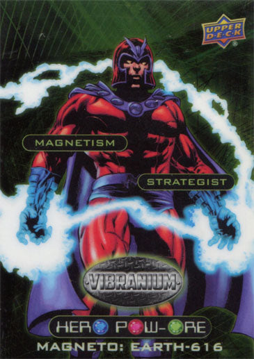 Marvel Vibranium Hero Pow-Ore Chase Card HP-6 Magneto: Earth-616