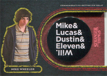 Stranger Things Upside Down Button Pin Relic Card HP-MC Red Mike Wheeler 18/50