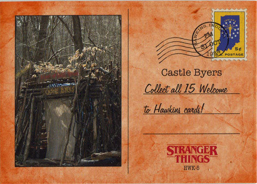 Stranger Things Upside Down Welcome to Hawkins Orange Parallel Card HWK5 18/99
