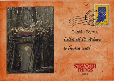 Stranger Things Upside Down Welcome to Hawkins Orange Parallel Card HWK5 18/99