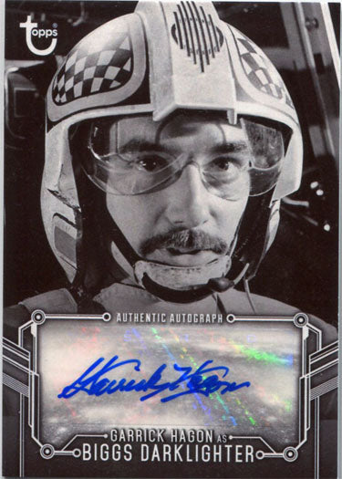 Star Wars Black & White Autograph Garrick Hagon as Biggs Darklighter