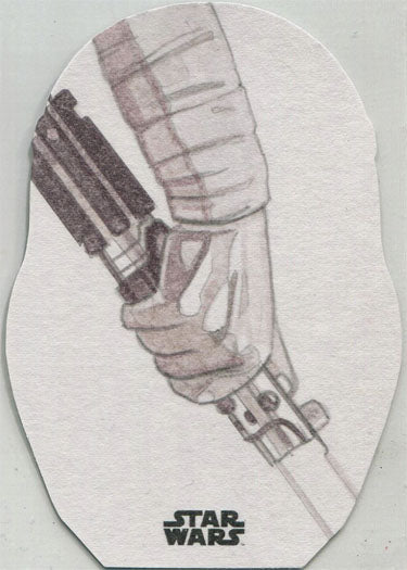 Star Wars Rise Skywalker Sketch Card Die-Cut Shaped by Robert Hendrickson