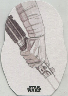 Star Wars Rise Skywalker Sketch Card Die-Cut Shaped by Robert Hendrickson
