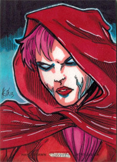 DC Comics Women of Legend Sketch Card by Elvin Hernandez of Pandora