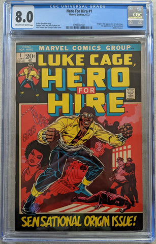 Hero for Hire #1 Comic Book CGC 8.0 1st Luke Cage 1972