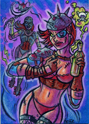 Female Persuasion Series 5 TFP5 5fini3 Sketch Card by Erica Hesse 1 of 3