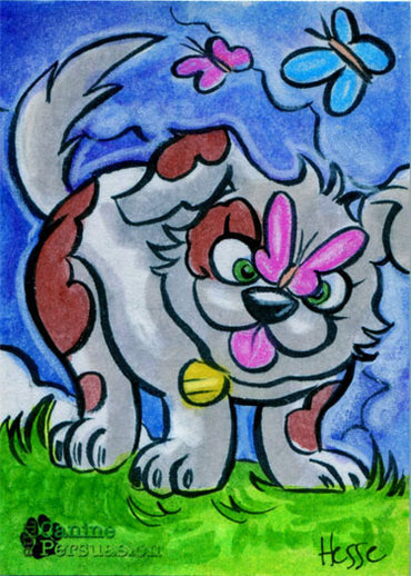 Canine Persuasion Sketch Card by Erica Hesse