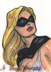 Moonstone Domino Lady & The Spider Sketch Card by Jessica Hickman v4