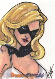 Moonstone Domino Lady & The Spider Sketch Card by Jessica Hickman v5