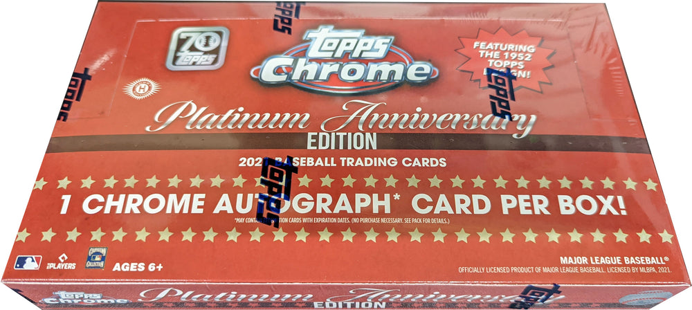 2021 Topps Chrome Platinum Anniversary Baseball Case of 12 Hobby Box