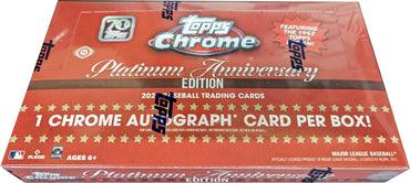 2021 Topps Chrome Platinum Anniversary Baseball Case of 12 Hobby Box