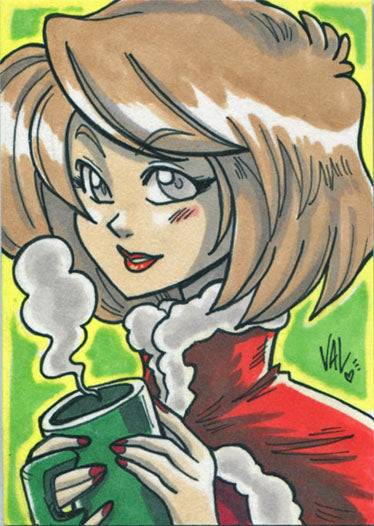 DH 2017 5finity Holiday 2014 Sketch Card by Val Hochberg
