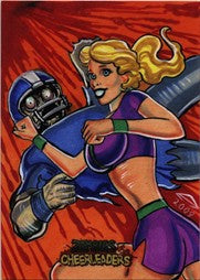Zombies vs Cheerleaders Sketch Card by Anthony Hochrein