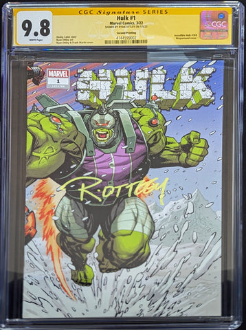 Hulk #1 2nd Print CGC 9.8 Signed by Ryan Ottley