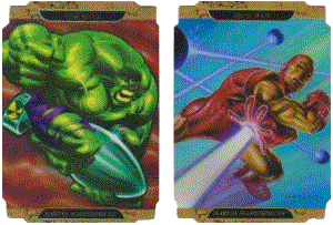 Marvel Masterpieces Series 2 Iron Man A & Hulk A 2 Card Chase Set